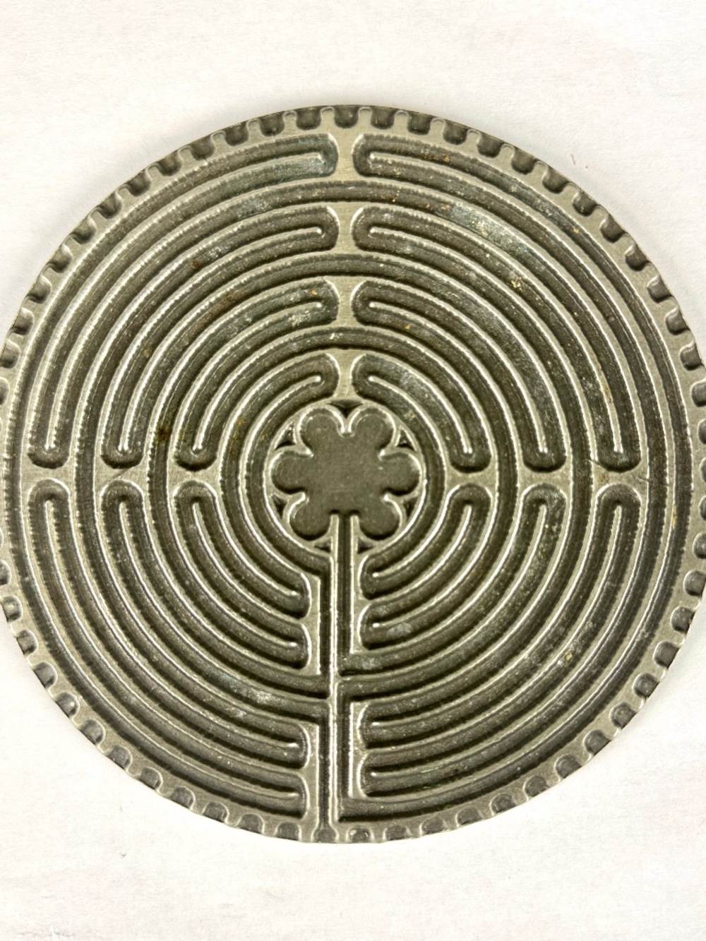 Pewter Finger Mini Labyrinth of Cathedral of Charles France Meditation